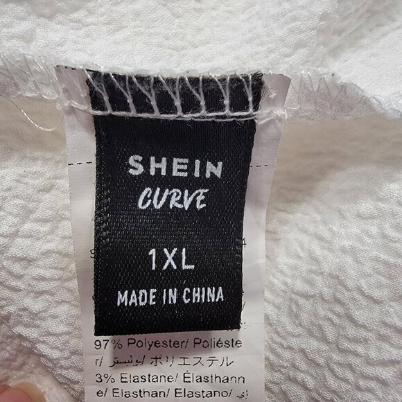SHEIN Curve Size 1XL Criss Cross Front Short Sleeve Flared A Line Dress/Coverup - Picture 12 of 14